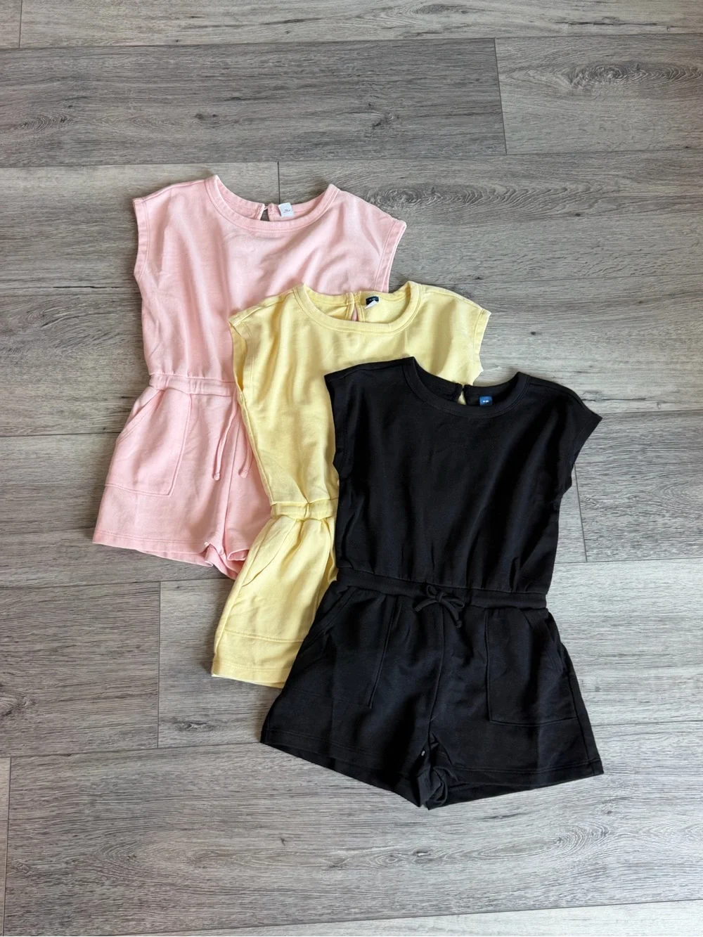 Girls French Terry Utility Romper 3pc Set- NWT